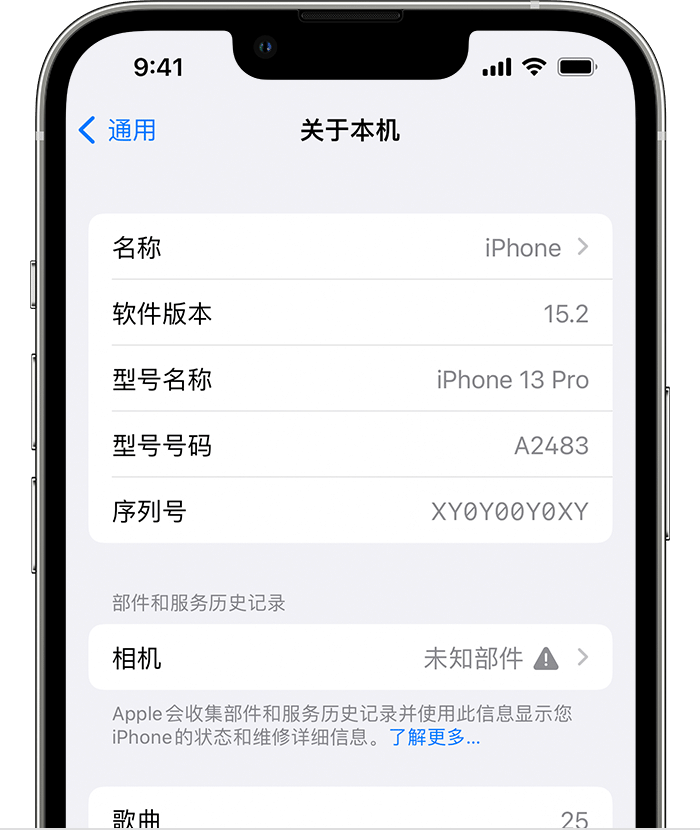 赫山苹果维修分享iPhone 出现提示相机“未知部件”是什么原因？ 